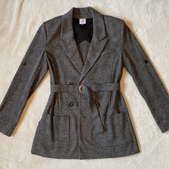 Cabi ‘Bond’ Black & White Belted Blazer Size Small - Picture 6 of 16